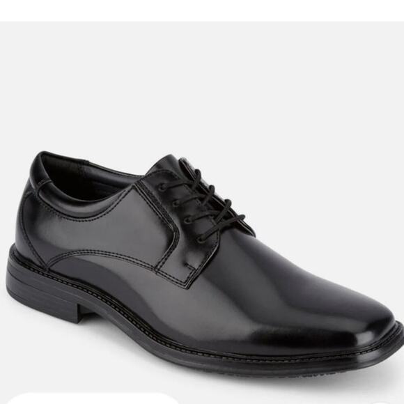 DOCKERS Mens Black Irving Slip Resistant Work Dress Oxford Shoe | NEW!! - Picture 1 of 12